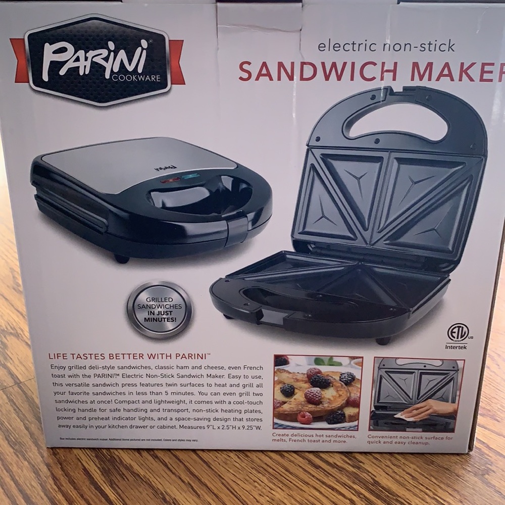 Parini electric non-stick sandwich maker. Brand new - Picture 2 of 4